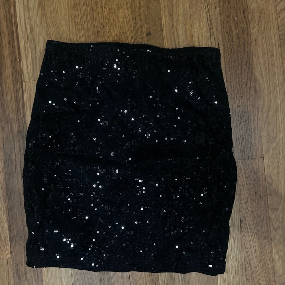 Black Sequin Skirt